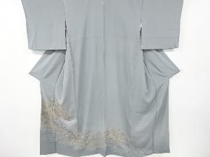 リサイクル　汕頭蘇州刺繍　流水に菊模様一つ紋色留袖(比翼付き)